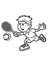 Ausmalbild Tennisspieler