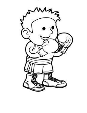 Ausmalbild Boxer