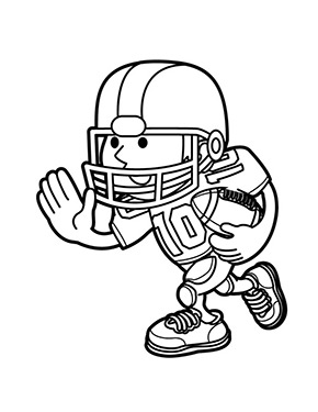 Ausmalbild Football Spieler