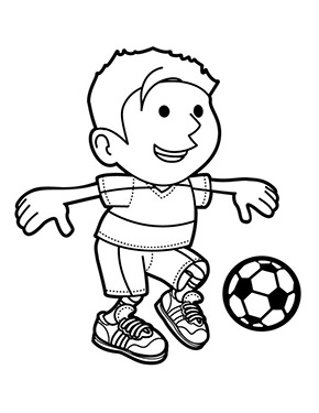Ausmalbild Fussballspieler