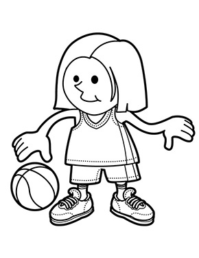 Ausmalbild Handball Spielerin