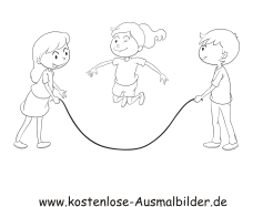Ausmalbild Seilspringen
