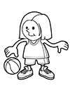 Ausmalbild Handball Spielerin