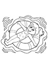 Ausmalbild Schwimmen