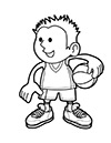 Ausmalbild Basketballspieler