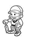 Ausmalbild Criketspieler