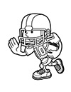 Ausmalbild Football Spieler