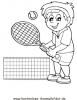 Ausmalbild Tennis spielen