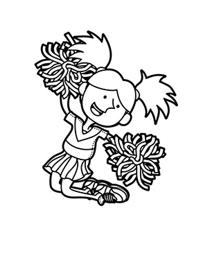 Ausmalbild Cheerleader