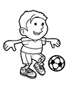 Ausmalbild Fussballspieler