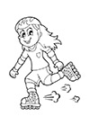 Ausmalbild Rollschuhlaufen
