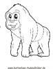 Ausmalbild Affe 1