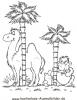 Ausmalbild Affe und Kamel