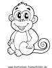 Ausmalbild Affenbaby