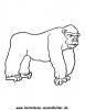 Ausmalbild Gorilla 2