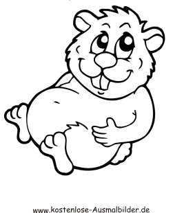 Ausmalbild Biber