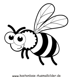 Ausmalbild Biene 5 Zum Ausdrucken