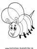 Ausmalbild Biene 3