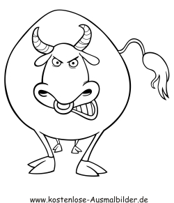 Ausmalbild Büffel 3