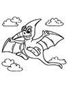Ausmalbild Fliegender Flugsaurier