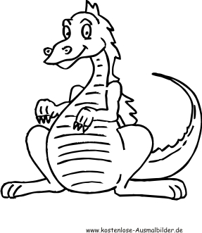 Ausmalbild Drache 1