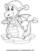 Ausmalbild Baby Drache