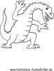 Ausmalbild Drache 2