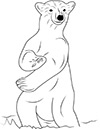 Ausmalbild stehender Eisbär