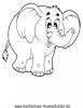 Ausmalbild Elefant 1