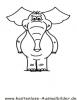 Ausmalbild Elefant 3