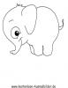 Ausmalbild Elefant 4