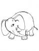 Ausmalbild Spielender Baby Elefant