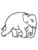 Ausmalbild Trottender Elefant