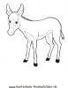 Ausmalbild Esel 1
