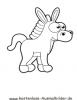 Ausmalbild Esel 2