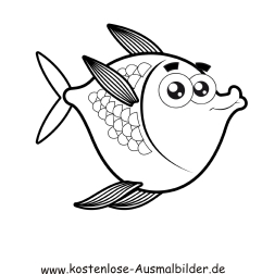 Ausmalbild Fisch 4