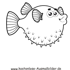 Ausmalbild Kugelfisch 1