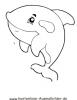 Ausmalbild Delfin 2