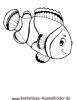 Ausmalbild Fisch 2