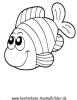 Ausmalbild Fisch 8