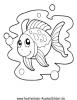 Ausmalbild Fisch im Wasser 1