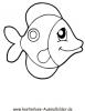 Ausmalbild Lachender Fisch