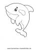 Ausmalbild Springender Delfin