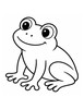 Ausmalbild Einfacher Frosch von der Seite