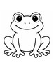 Ausmalbild Einfacher Frosch von vorne