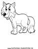Ausmalbild Fuchs 1
