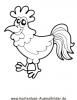 Ausmalbild Hahn 1