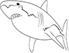 Ausmalbild Weisser Hai