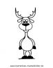 Ausmalbild lustiger Hirsch