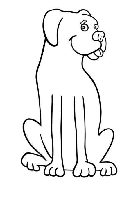 Ausmalbild Sehr grosser Hund